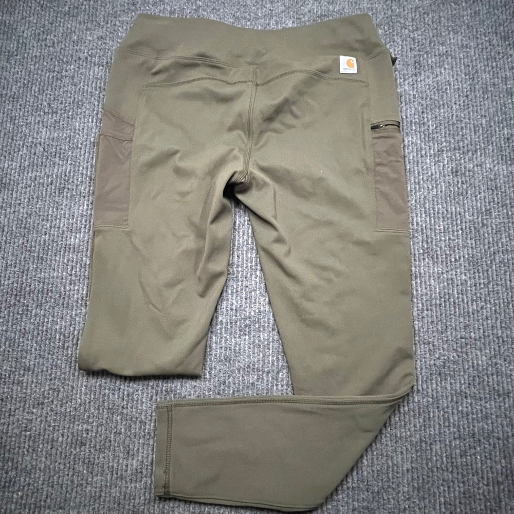Carhartt Force Utility Leggings Womens Medium Olive Green Fitted Work Pants M